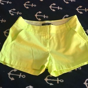 J Crew Neon Yellow Shorts 3” Inseam 2
